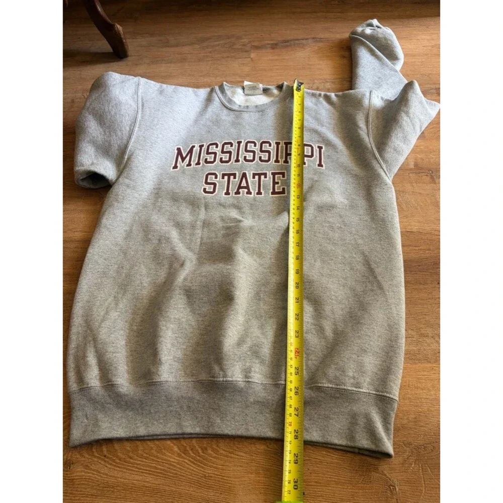 Vintage Champion Gray Collegiate Crewneck Sweatshirt Mississippi State